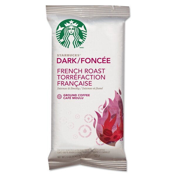Starbucks Coffee, French Roast, 2.5oz Bag, PK18 11018194